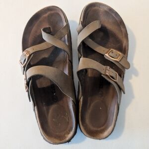 Brown Strappy Sandals Well Worn